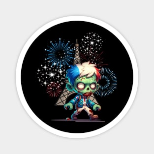 Zombie Bastille Day Magnet